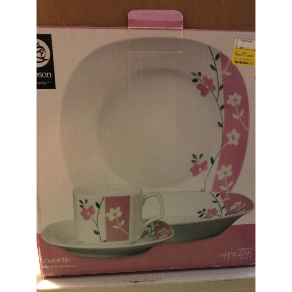 Gibson Everyday Anabelle Dinnerware Set New 16 pieces